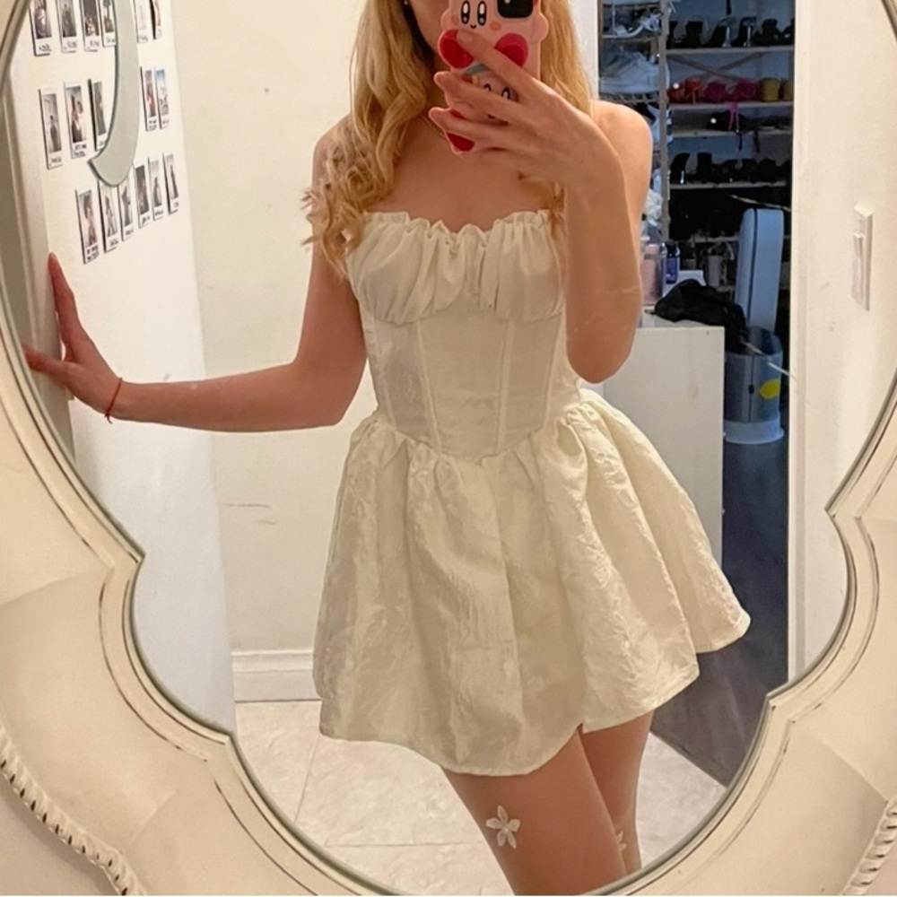 Jacquard Corset Mini Dress Size S